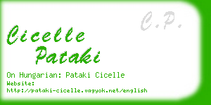 cicelle pataki business card